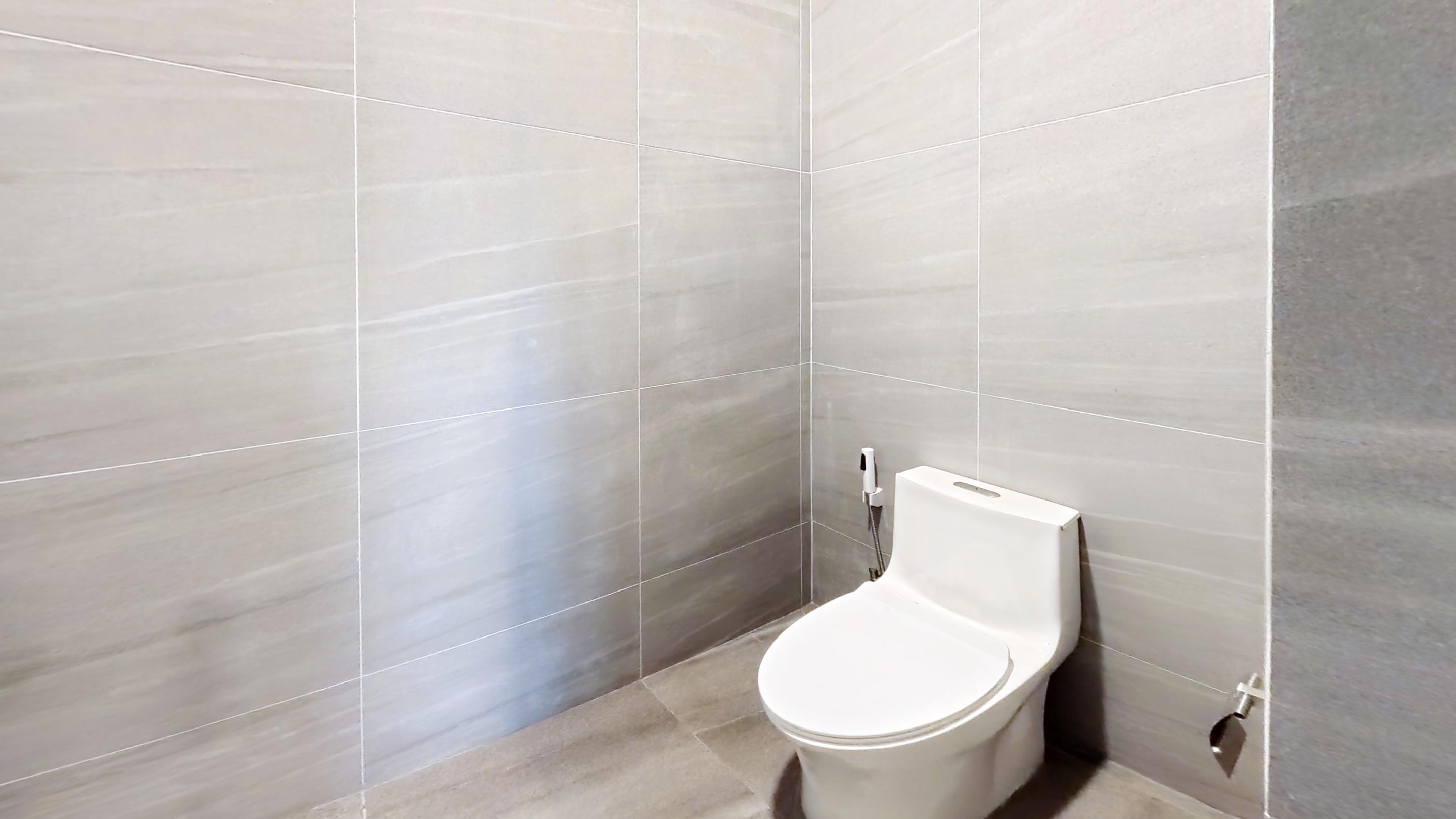 Rain shower and vanity